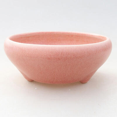 Keramische Bonsai-Schale 10,5 x 10,5 x 4 cm, Farbe rosa - 1