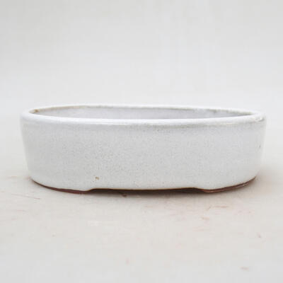Bonsaischale aus Keramik 13 x 10 x 3,5 cm, Farbe weiß - 1
