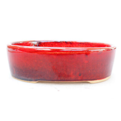 Bonsaischale aus Keramik 13 x 10 x 3,5 cm, rotbraune Farbe - 1