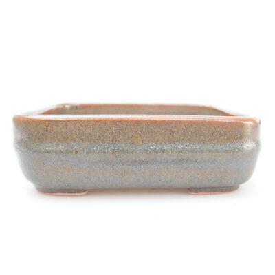 Bonsaischale aus Keramik 13,5 x 11,5 x 4,5 cm, Farbe braun - 1