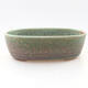 Keramische Bonsai-Schale 12,5 x 9 x 3,5 cm, Farbe grün - 1/3