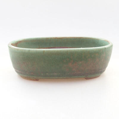 Keramische Bonsai-Schale 12,5 x 9 x 3,5 cm, Farbe grün - 1