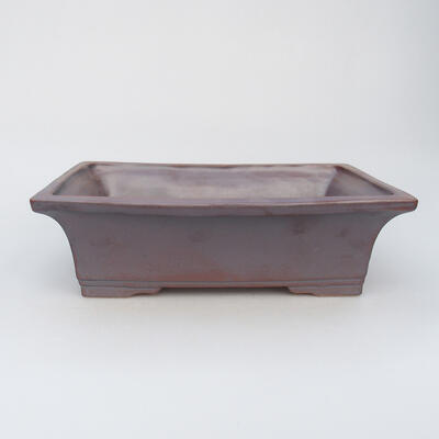 Keramik-Bonsaischale 21 x 16 x 6 cm, metallische Farbe - 1