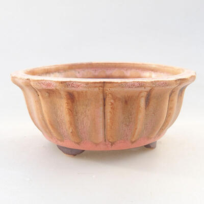Keramische Bonsai-Schale 10,5 x 10,5 x 4,5 cm, Farbe rosa - 1