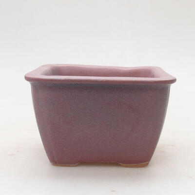 Bonsaischale aus Keramik 8 x 8 x 5,5 cm, Farbe rosa - 1
