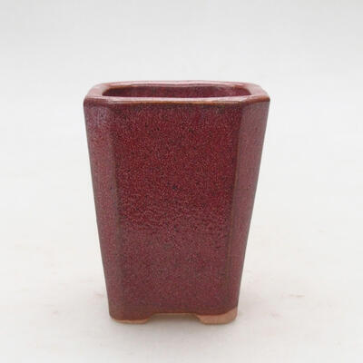 Bonsaischale aus Keramik 5,5 x 5,5 x 7 cm, Farbe rosa - 1