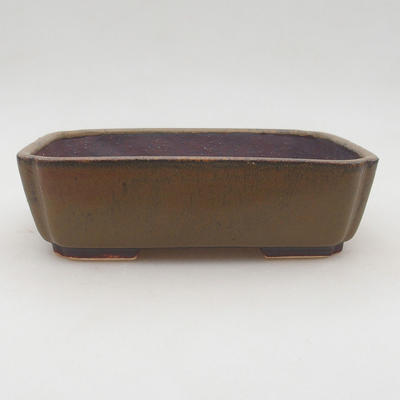 Keramische Bonsai-Schale 18 x 15 x 5 cm, Farbe braun - 1