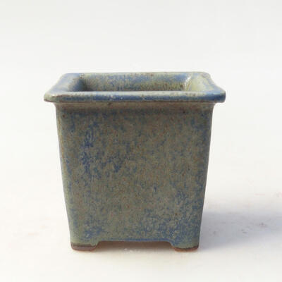 Bonsaischale aus Keramik 5,5 x 5,5 x 5,5 cm, Farbe blaubraun - 1