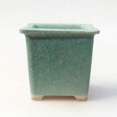 Bonsaischale aus Keramik 5,5 x 5,5 x 5,5 cm, Farbe grün - 1