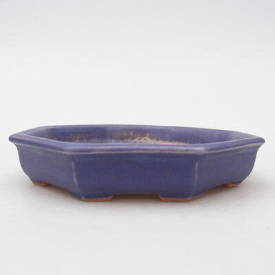 Keramik-Bonsaischale 12,5 x 11,5 x 2 cm, Farbe Lila - 1