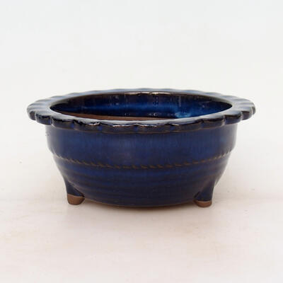 Bonsaischale aus Keramik 16 x 16 x 7 cm, Farbe blau - 1