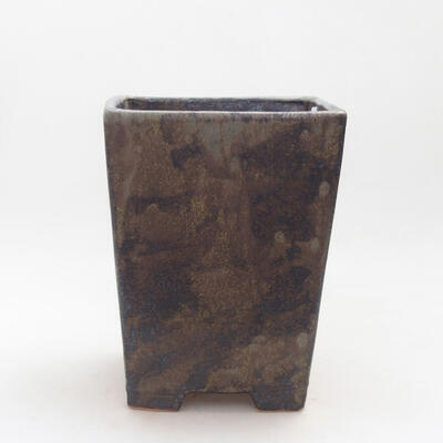 Bonsaischale aus Keramik 14,5 x 14,5 x 19 cm, Farbe braun - 1