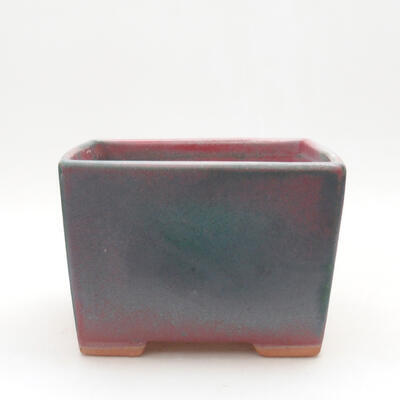 Bonsaischale aus Keramik 15 x 15 x 10,5 cm, Farbe Metallrosa - 1