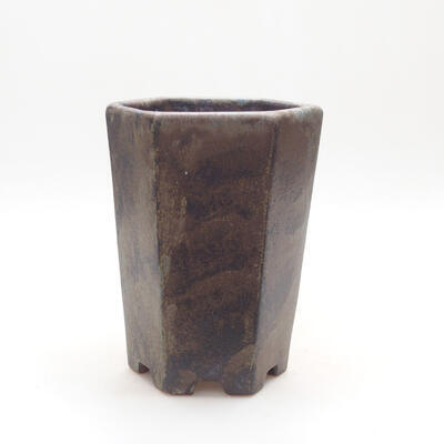 Bonsaischale aus Keramik 13 x 13 x 13,5 cm, Farbe braun - 1