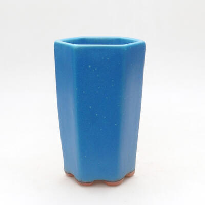 Bonsaischale aus Keramik 9,5 x 8 x 14 cm, Farbe Blau - 1