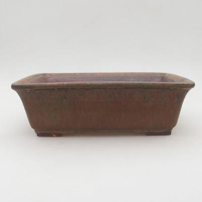 Keramische Bonsai-Schale 21,5 x 18 x 7 cm, Farbe braun - 1