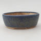 Keramische Bonsai-Schale 10 x 8,5 x 3,5 cm, braun-blaue Farbe - 1/3