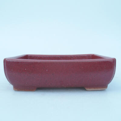 Keramik-Bonsaischale 14 x 11 x 4 cm, Farbe rosa - 1