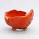 Keramikschale 9 x 9 x 7 cm, Farbe orange - 1/3