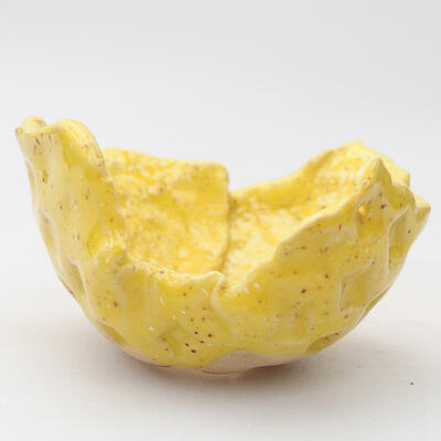 Keramikschale 7,5 x 7 x 4 cm, Farbe gelb - 1