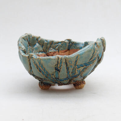 Keramikschale 9,5 x 9 x 5,5 cm, Farbe blau - 1