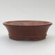 Keramik-Bonsaischale 12,5 x 11 x 4 cm, Farbe braun - 1/3