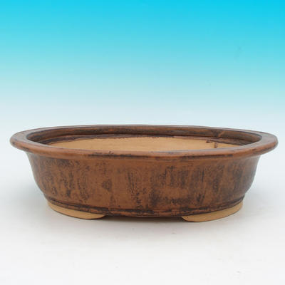 Bonsai Keramikschale CEJ 49, dunkelbraun - 1