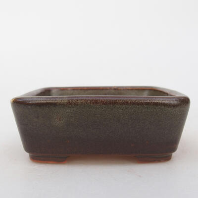 Keramik-Bonsaischale 10 x 8,5 x 3,5 cm, Farbe grau - 1