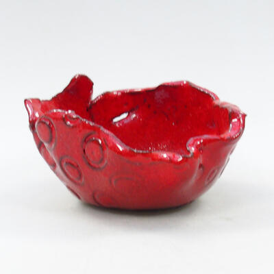 Keramikschale 8,5 x 8 x 4,5 cm, Farbe rot - 1