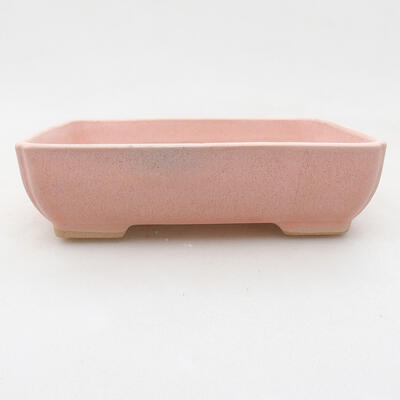 Keramische Bonsai-Schale 13,5 x 10,5 x 3,5 cm, Farbe rosa - 1