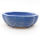 Keramische Bonsai-Schale 10 x 8,5 x 3 cm, Farbe blau - 1/3