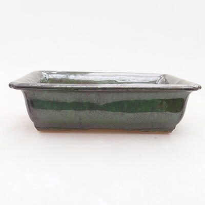 Keramische Bonsai-Schale 13,5 x 10 x 3,5 cm, Farbe grün - 1