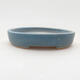 Keramische Bonsai-Schale 11,5 x 9 x 2 cm, Farbe blau - 1/2
