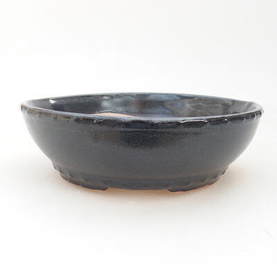 Keramische Bonsai-Schale 18 x 18 x 5 cm, Farbe grau - 1