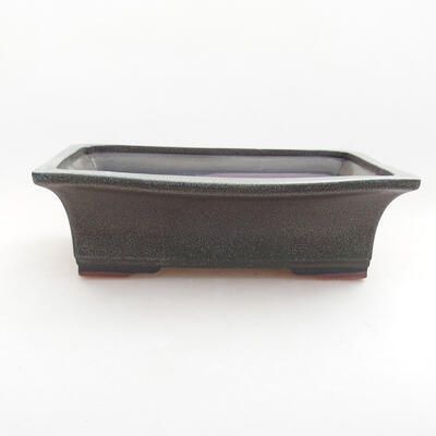 Keramische Bonsai-Schale 20 x 15,5 x 6 cm, graue Farbe - 1