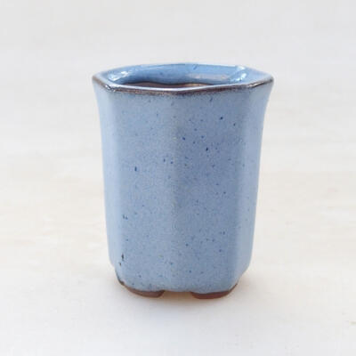 Bonsaischale aus Keramik 3,5 x 3,5 x 5 cm, Farbe blau - 1