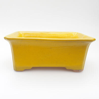 Bonsaischale aus Keramik 17 x 14 x 7 cm, Farbe gelb - 1