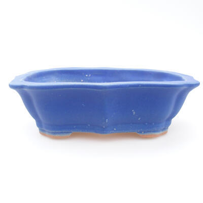 Bonsaischale aus Keramik 14 x 10 x 4 cm, Farbe blau - 1