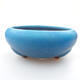 Bonsaischale aus Keramik 13,5 x 13,5 x 6 cm, Farbe Blau - 1/3