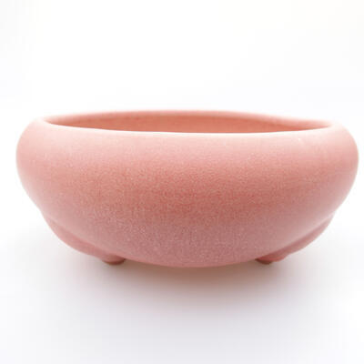 Bonsaischale aus Keramik 13,5 x 13,5 x 6 cm, Farbe Rosa - 1
