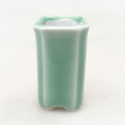 Bonsaischale aus Keramik 2,5 x 2,5 x 4,5 cm, Farbe grün - 1