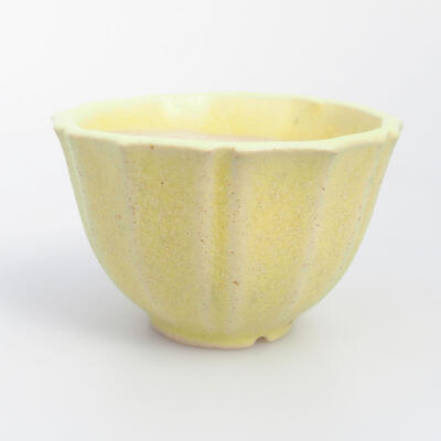Bonsaischale aus Keramik 5 x 5 x 3,5 cm, Farbe gelb - 1