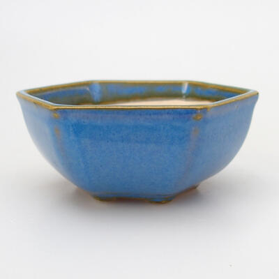 Bonsaischale aus Keramik 7 x 6 x 3 cm, Farbe blau - 1