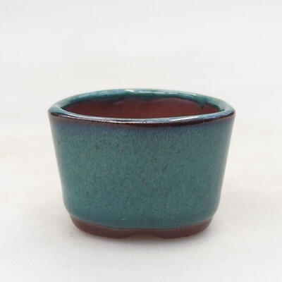 Bonsaischale aus Keramik 4 x 3,5 x 3 cm, Farbe grün - 1