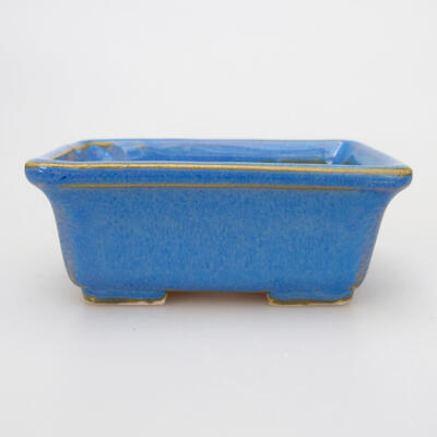 Bonsaischale aus Keramik 6 x 4 x 2,5 cm, Farbe blau - 1