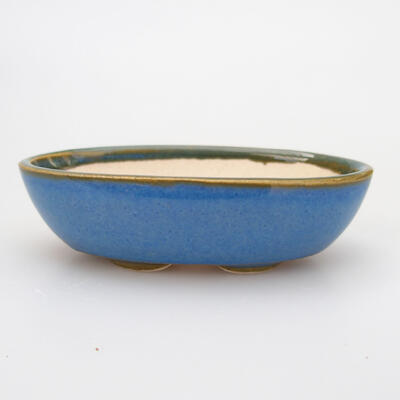 Bonsaischale aus Keramik 7 x 3,5 x 2 cm, Farbe blau - 1