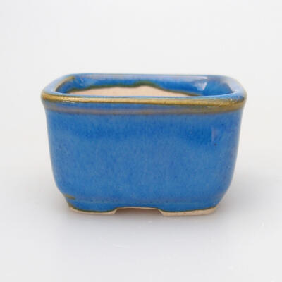 Bonsaischale aus Keramik 4,5 x 3,5 x 2,5 cm, Farbe blau - 1