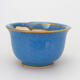 Bonsaischale aus Keramik 4,5 x 4,5 x 3 cm, Farbe blau - 1/3