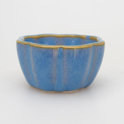 Bonsaischale aus Keramik 4 x 4 x 2 cm, Farbe blau - 1