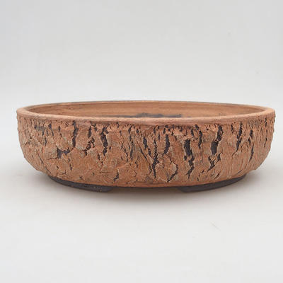 Keramische Bonsai-Schale 27,5 x 27,5 x 7 cm, Farbe rissig - 1